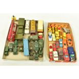 A QUANTITY OF UNBOXED AND ASSORTED PLAYWORN DIECAST VEHICLES, to include Dinky Toys A.E.C. Monarch