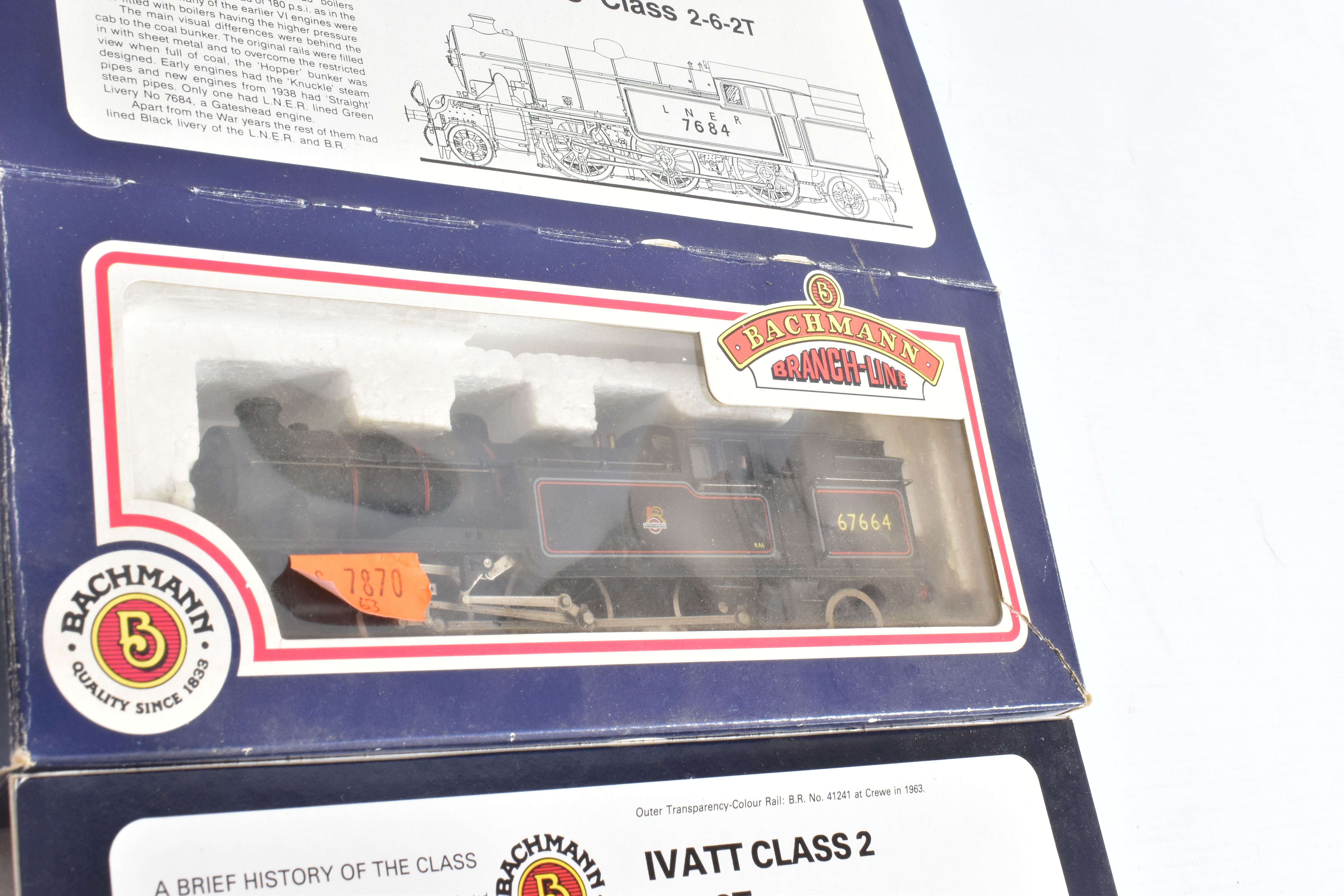 TWO BOXED BACHMANN OO GAUGE TANK LOCOMOTIVES, Ivatt class 2 No.41221 (31-450) and V1 class No. - Image 2 of 5