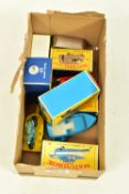 FIVE BOXED MATCHBOX TRAILER MODELS, comprising of a Trailer Caravan, no. 23, green body with