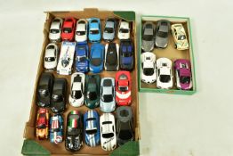 A COLLECTION OF UNBOXED AND ASSORTED MODERN SCALEXTRIC CARS, majority are sports cars and supercars,