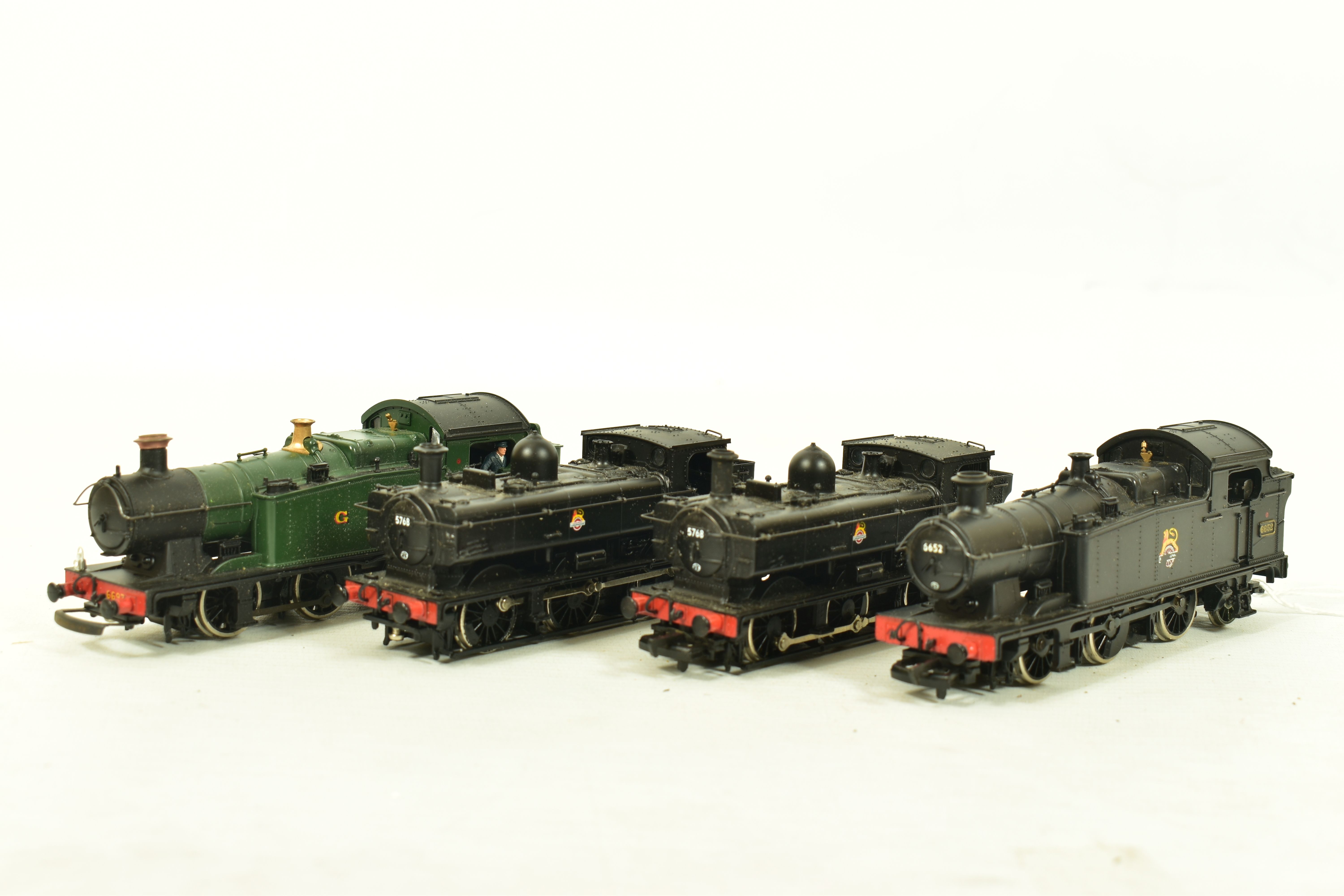 FOUR BOXED MAINLINE OO GAUGE TANK LOCOMOTIVES OF G.W.R. ORIGIN, 2 x class 57XX No.5768, both in B.R.