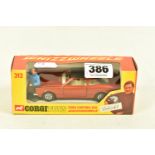 A BOXED CORGI TOYS FORD CORTINA GXL, No.313, metallic bronze body, with Graham Hill figure, very