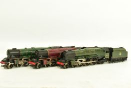 THREE BOXED HORNBY RAILWAYS OO GAUGE DUCHESS CLASS LOCOMOTIVES, all have been repainted and/or