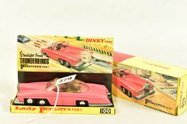 A BOXED DINKY TOYS THUNDERBIRDS LADY PENELOPE'S FAB1, No.100, earlier issue with pink stripes to