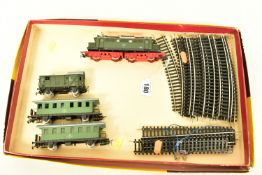 A PIKO HO GAUGE CLASS 244 ELECTRIC LOCOMOTIVE, No.244 068-3, D.R. green and red livery (BR244),