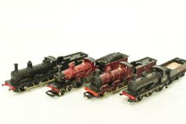 FOUR BOXED CONSTRUCTED OO GAUGE M.R. LOCOMOTIVE KITS, 2 x K's Kits Kirtley No.158, M.R. maroon