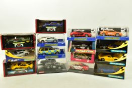 A COLLECTION OF MODERN BOXED SCALEXTRIC, NINCO AND CARRERA CARS, majority are Scalextric, to include