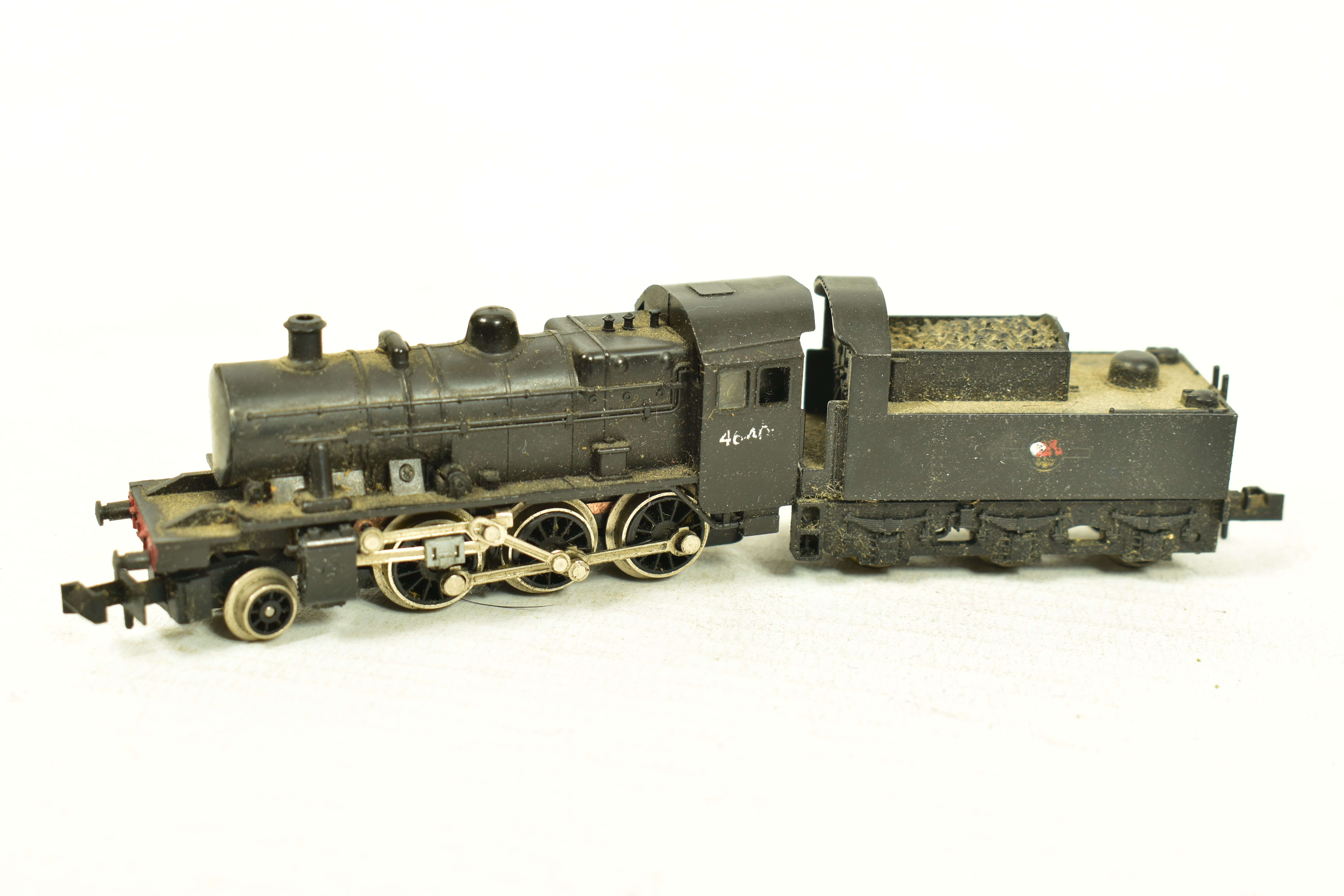 THREE UNBOXED N GAUGE LOCOMOTIVES, Minitrix class 9F No.92018 (N207/12058), class 2MT No.46400 ( - Image 4 of 7