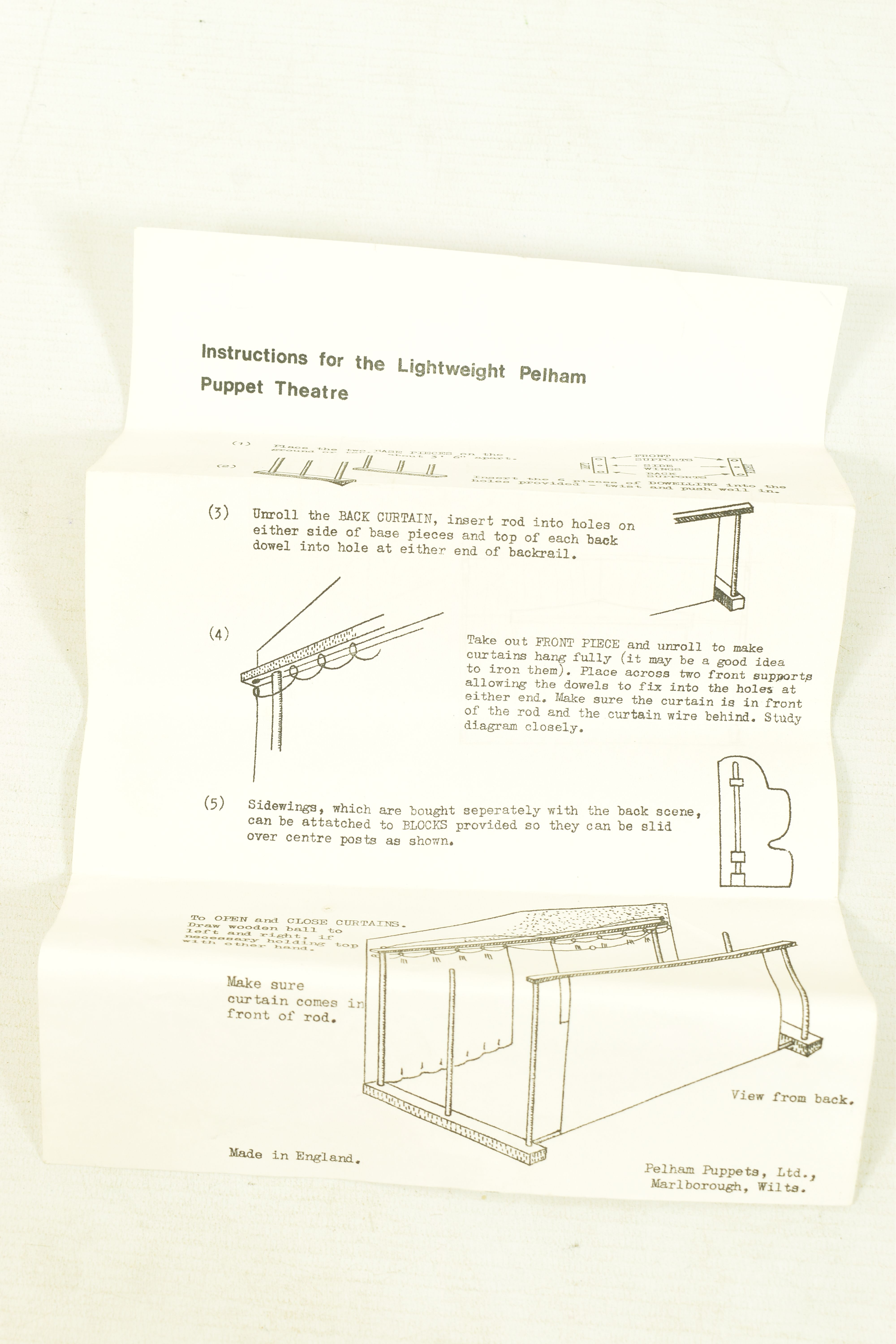 A BOXED PELHAM PUPPET THEATRE, contents not checked but appears largely complete and in fairly - Image 4 of 4