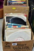 TWO BOXES CONTAINING OVER ONE HUNDRED AND FIFTY SINGLES mostly from the 1970s and 1980s, artists