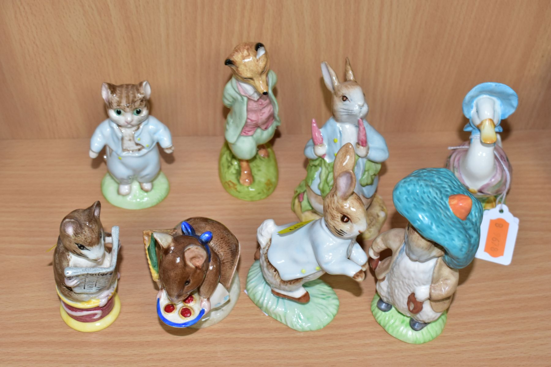 FIVE BESWICK AND THREE ROYAL ALBERT BEATRIX POTTER CHARACTER FIGURES, the Beswick comprising satin - Image 4 of 4