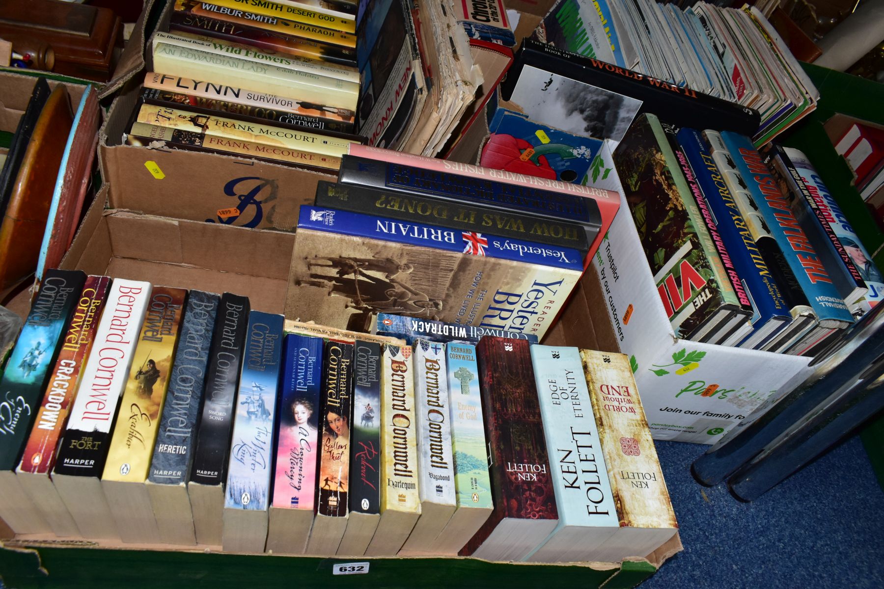 BOOKS & MAGAZINES, a collection of approximately fifty hardback and paperback titles in four