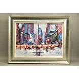 HENDERSON CISZ (BRAZIL 1960) 'TIMES SQUARE AT TWILIGHT', a signed limited edition print of an