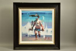 CHRISTIAN HOOK (GIBRALTER 1971) 'MAR DE PONIENTE', a signed limited edition print of a boy on a