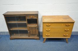 A G PLAN BRANDON STYLE CHEST OF THREE DRAWERS, width 77cm x depth 47cm x height 73cm (condition:-