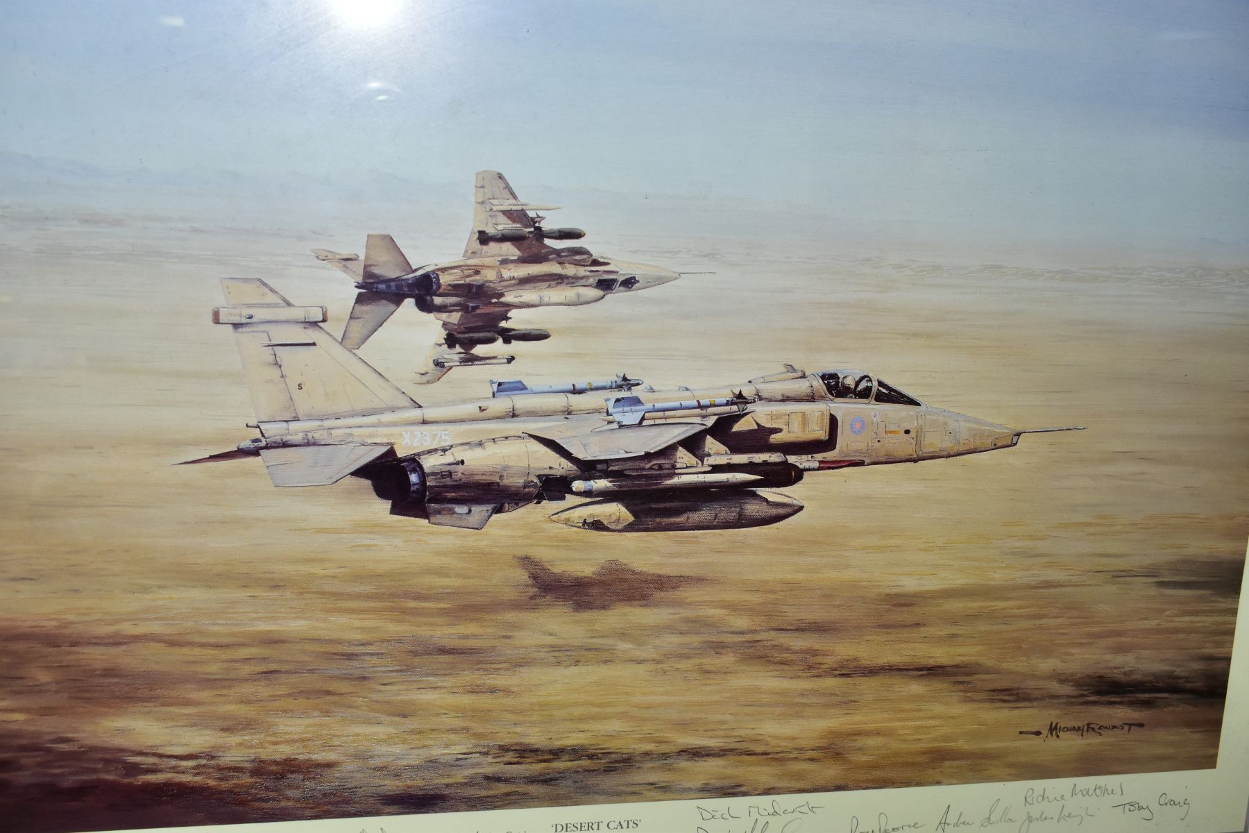 MICHAEL RONDOT (BRITISH CONTEMPORARY) TWO SIGNED LIMITED EDITION MILITARY AVIATION PRINTS, - Image 5 of 7