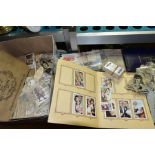 CIGARETTE CARDS, one box containing a collection of cigarette cards in complete, incomplete sets and