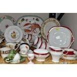 A TWENTY TWO PIECE AYNSLEY DURHAM TEA SET AND OTHER AYNSLEY WARES, Durham 1646 tea set comprises a