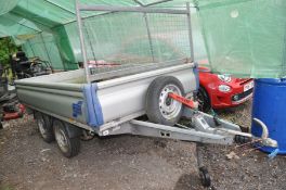 AN IFOR WILLIAMS KF20 Trailer with mesh head board, lift off sides, twin axle 2 tonne max gross