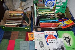 FOOTBALL MEMORABILIA, a collection of books, match programmes and miscellaneous items mainly
