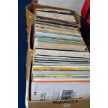 THREE BOXES CONTAINING APPROX ONE HUNDRED AND SIXTY LPs including a number by The Shadows and Nat '