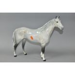 A BESWICK LARGE HUNTER, SECOND VERSION, MODEL NO.1734, in grey gloss, height 30cm (Condition report: