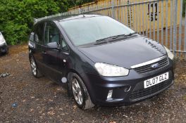 A 2007 FORD C-MAX ZETEC CAR, 1.6 petrol engine, 5 speed gearbox, V5C present, MOT ran out 2021,