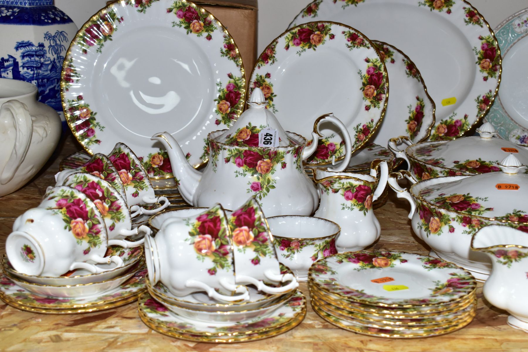 A FIFTY ONE PIECE ROYAL ALBERT OLD COUNTRY ROSES DINNER SERVICE, with boxes for twenty two pieces,