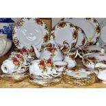 A FIFTY ONE PIECE ROYAL ALBERT OLD COUNTRY ROSES DINNER SERVICE, with boxes for twenty two pieces,