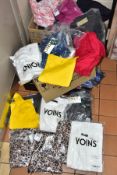 THREE BOXES OF AS NEW CLOTHING, most are in original packaging, brands to include Jack & Jones,