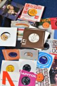 A BOX CONTAINING OVER ONE HUNDRED AND FORTY 7in SINGLES including Rolling Stones, Little Richard,