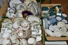 THREE BOXES OF TEA AND DINNER WARES, to include a twenty four piece Royal Grafton Malvern tea set, a