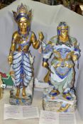 TWO LIMITED EDITION CAPODIMONTE SCULPTURES BY EDOARDO TASCA, comprising 'Siamese Warrior' numbered