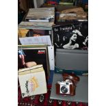 THREE BOXES OF RECORDS COMPRISING LPS, 78S AND 45S, to include Don McLean American Pie, James