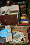 BOOKS, five boxes containing approximately 130 miscellaneous titles in hardback and paperback