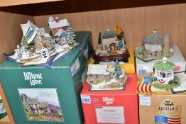 FIVE BOXED LILLIPUT LANE SCULPTURES FROM AMERICAN LANDMARKS COLLECTION, all with deeds, comprising