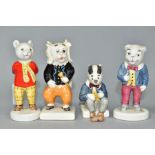 FOUR BESWICK 'RUPERT AND HIS FRIENDS' FIGURES, comprising 'Rupert The Bear', 'Algy Pug', 'Pong Ping'