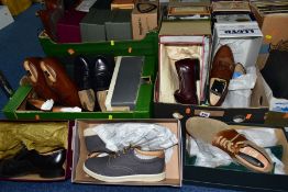 THREE BOXES OF MEN'S SHOES, twenty four mainly boxed pairs, brands to include Crockett and Jones,