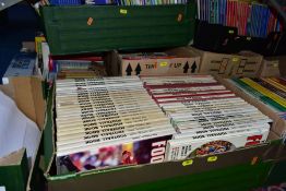 BOOKS - FOOTBALL, nine boxes containing over three hundred and forty titles including a large number