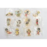 A SELECTION OF ROBERTSONS AND SONS ENAMEL MASCOT PIN BADGES, twelve badges, some with dates 1900s,