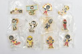 A SELECTION OF ROBERTSONS AND SONS ENAMEL MASCOT PIN BADGES, twelve badges, some with dates 1900s,