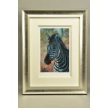 ROLF HARRIS (AUSTRALIA 1930) 'YOUNG ZEBRA', a signed limited edition print 39/195, with certificate,