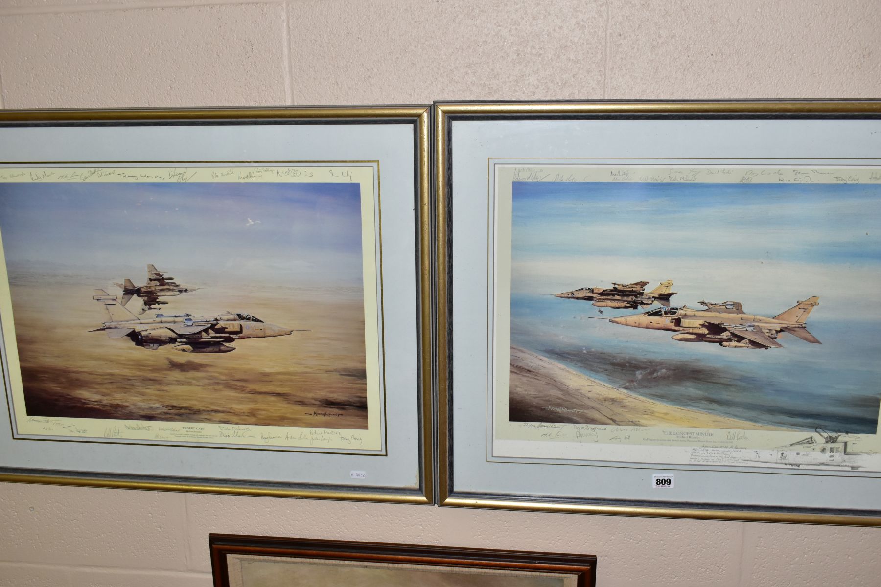 MICHAEL RONDOT (BRITISH CONTEMPORARY) TWO SIGNED LIMITED EDITION MILITARY AVIATION PRINTS,