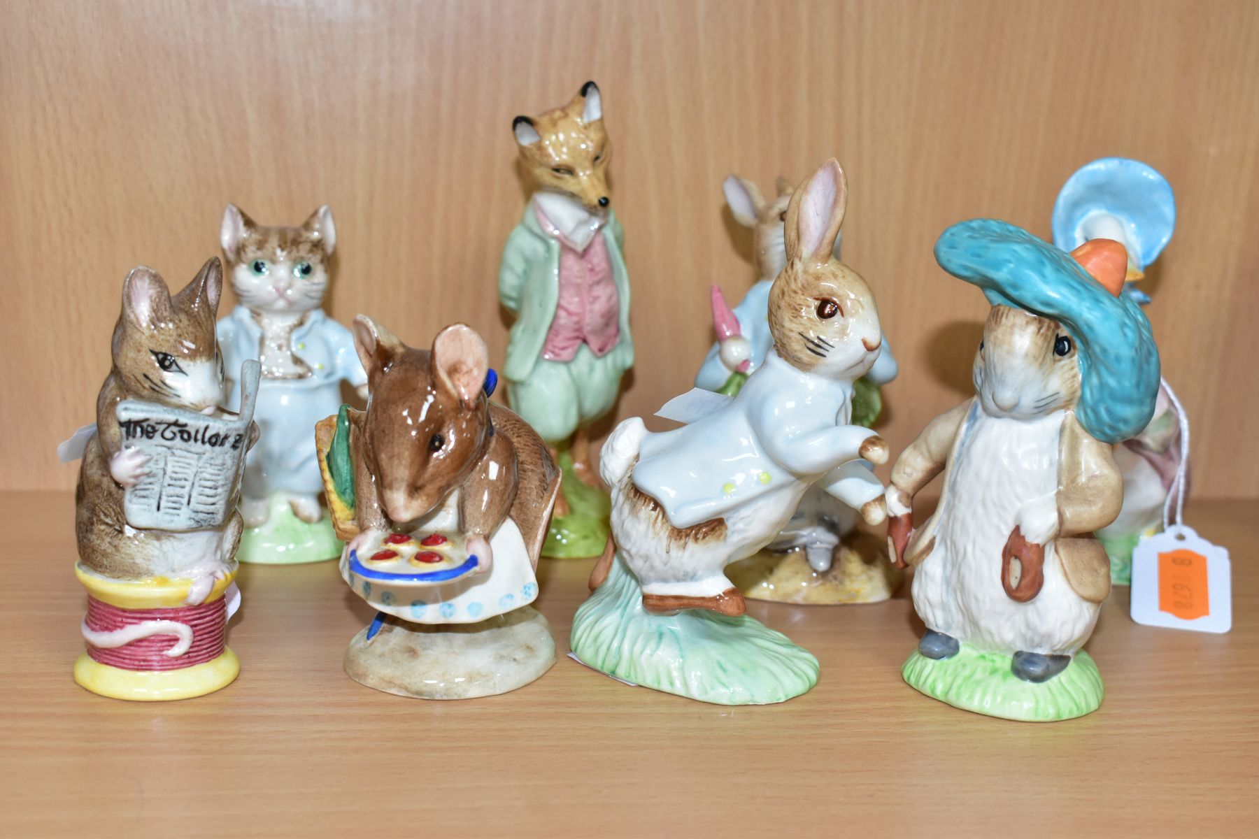 FIVE BESWICK AND THREE ROYAL ALBERT BEATRIX POTTER CHARACTER FIGURES, the Beswick comprising satin - Image 3 of 4