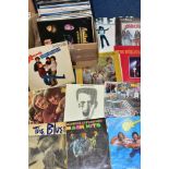 A BOX CONTAINING APPROX FIFTY LPs OF MOSTLY ROCK MUSIC including The Yardbirds, The Rolling