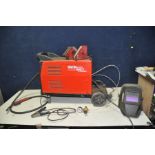 A CLARKE WELD MIG160T MIG WELDING PLANT with gas regulator, an auto welding mask and various