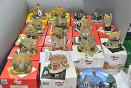 SEVENTEEN BOXED LILLIPUT LANE SCULPTURES, from various collections all with deeds except where