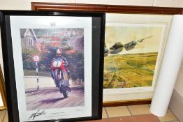 PETER HEARSEY (CONTEMPORARY) 'GIACOMO AGOSTINI 500CC M.V. AUGUSTA', a limited edition print signed