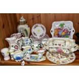 A QUANTITY OF MASONS IRONSTONE TABLEWARES AND A SMALL QUANTITY OF GIFTWARES IN A VARIETY OF