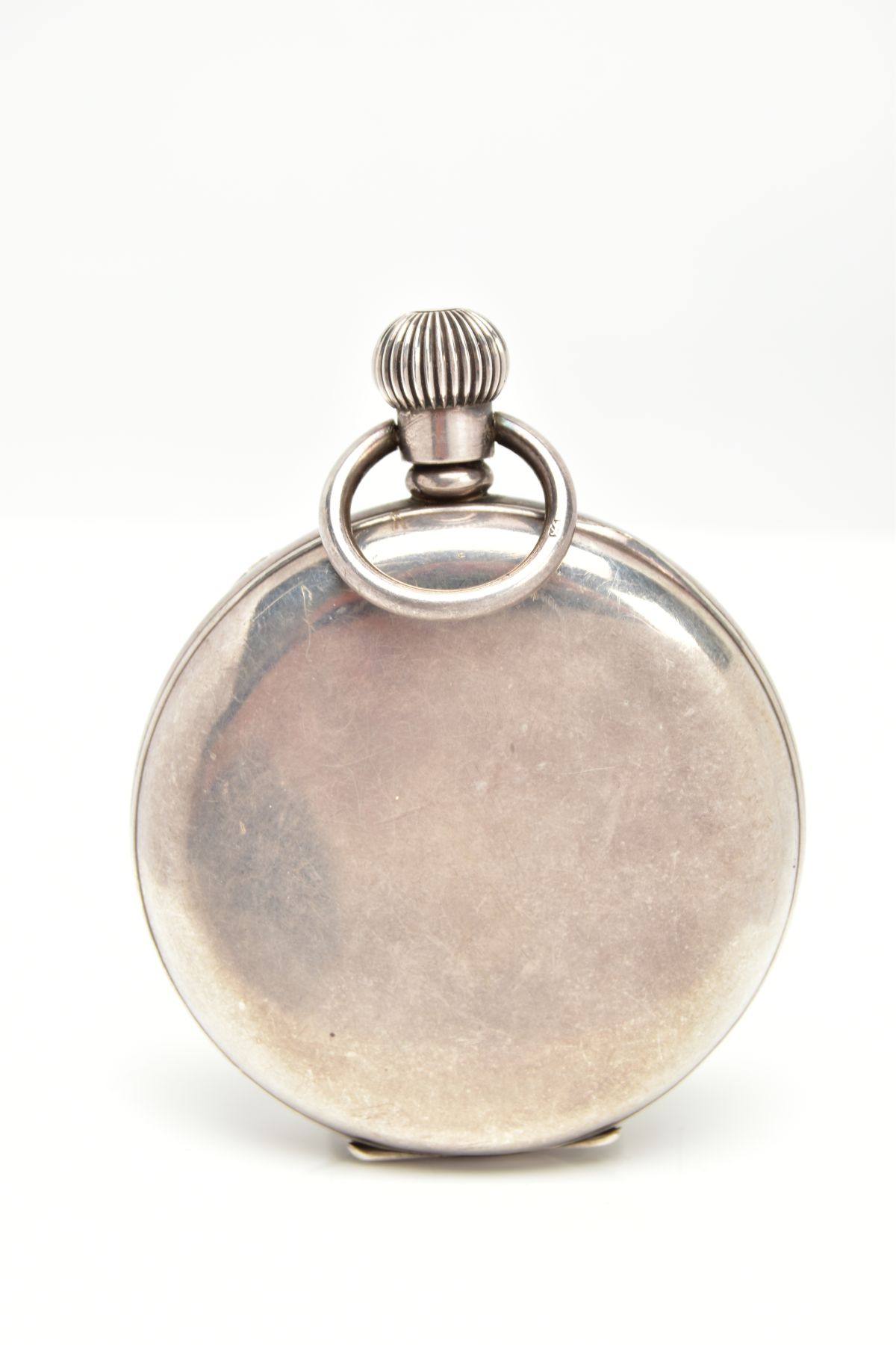 A SILVER 'J.W.BENSON' OPEN FACE POCKET WATCH, round white ceramic dial signed 'J.W.Benson, - Image 2 of 5